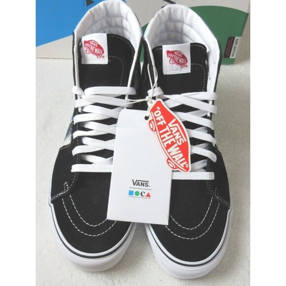 Vans x Moca Men's Frances Stark Sk8-Hi Black Canvas Suede shoes Sizes NIB - Picture 5 of 7